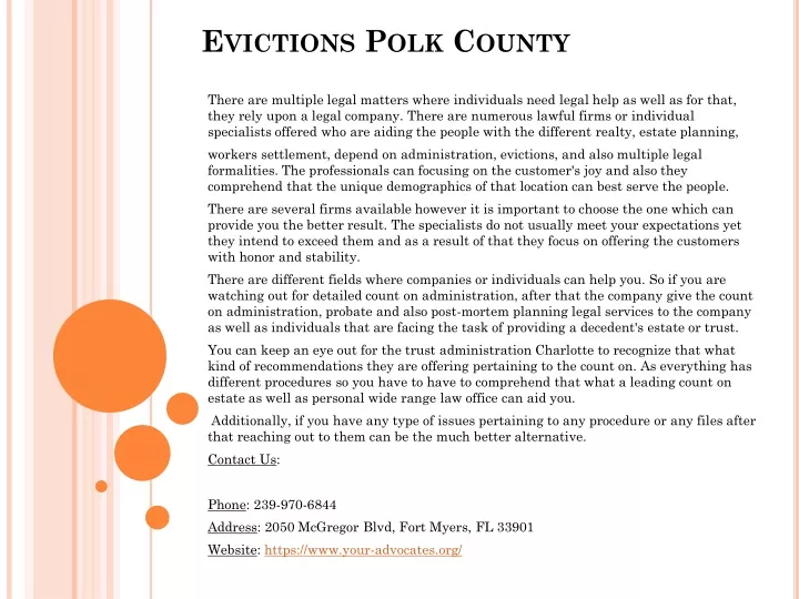 evictions polk county