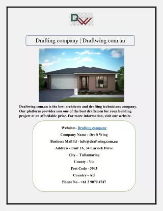 Drafting company | Draftwing.com.au