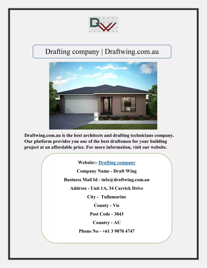 drafting company draftwing com au