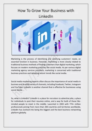 How To Grow Your Business With LinkedIn