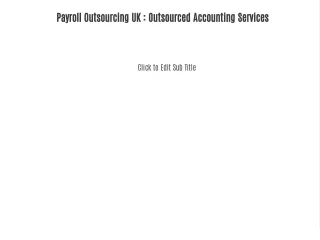 Payroll Outsourcing UK : Outsourced Accounting Services