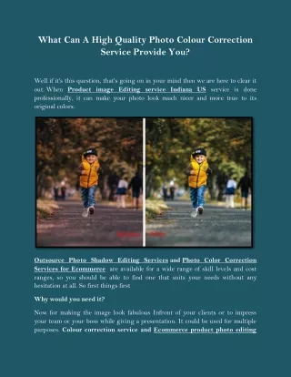what can a high quality photo colour correction