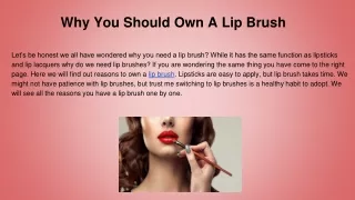 Why You Should Own A Lip Brush