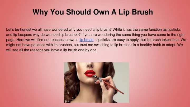 why you should own a lip brush