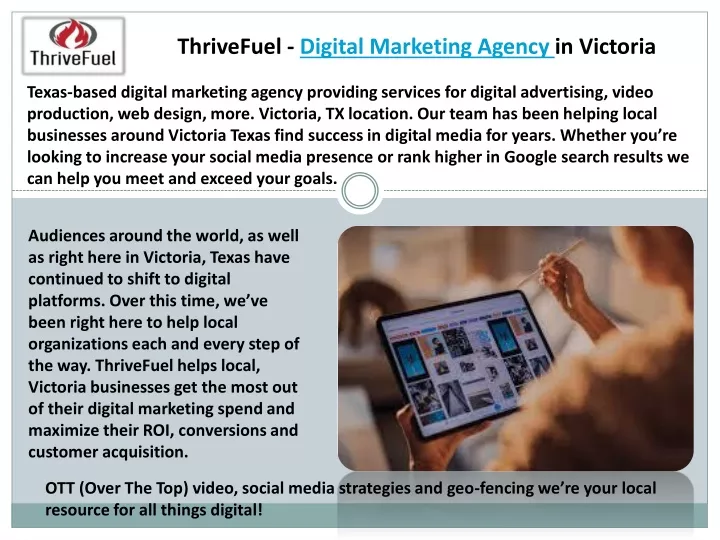 thrivefuel digital marketing agency in victoria