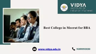 best college in meerut for bba