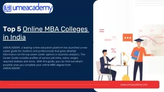 Online MBA Colleges in India: Career Options