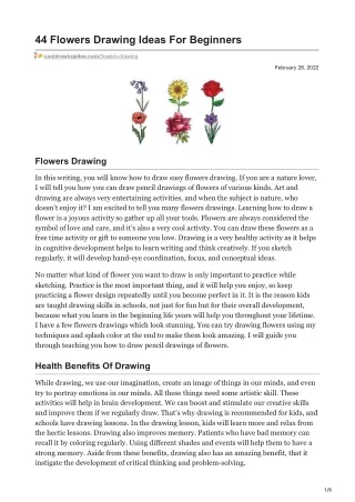 cooldrawingidea.com-44 Flowers Drawing Ideas For Beginners
