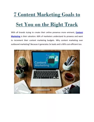 7 Content Marketing Goals to Set You on the Right Track