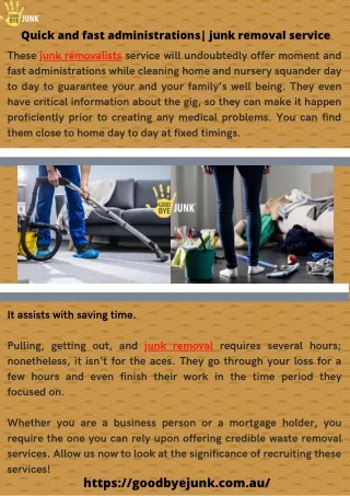 quick and fast administrations junk removal
