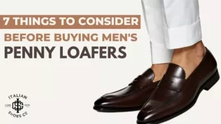 Men's Penny Loafers | Timeless Footwear