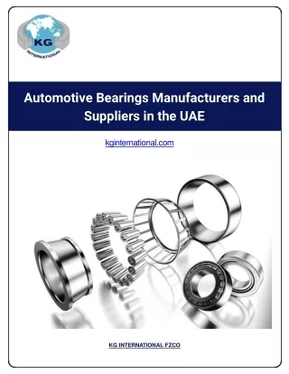 Automotive Bearings Manufacturers and Suppliers in the UAE