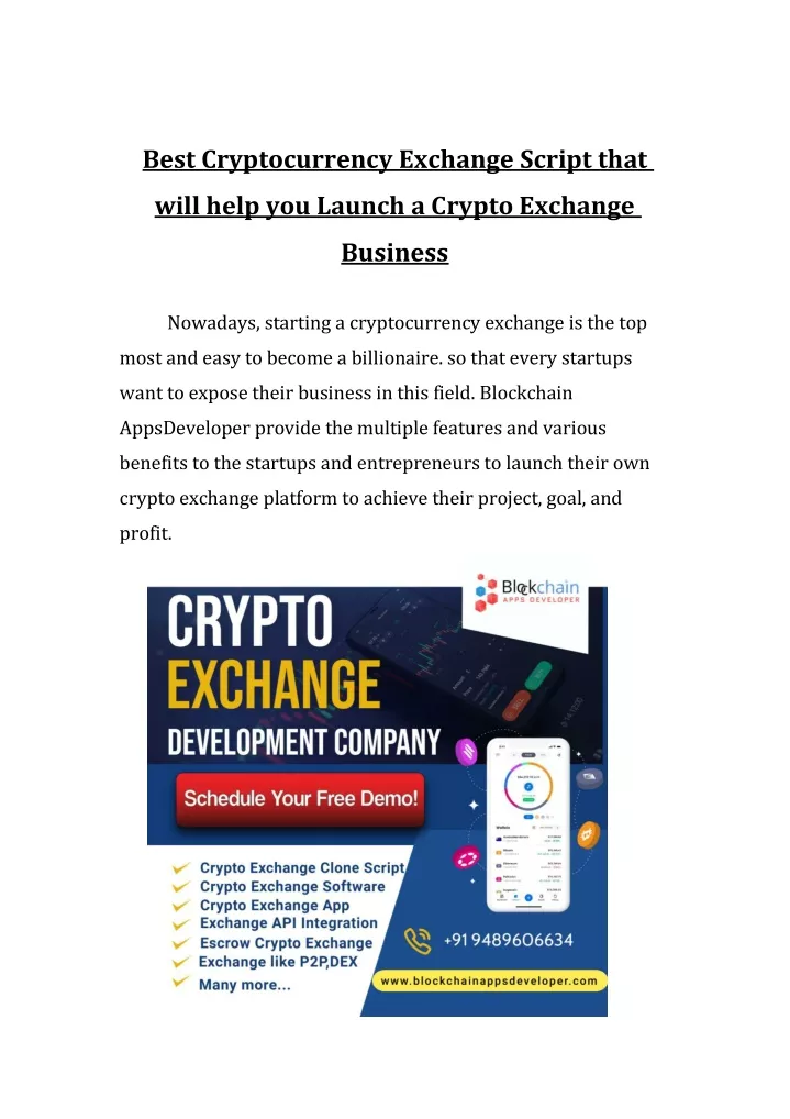 best cryptocurrency exchange script that