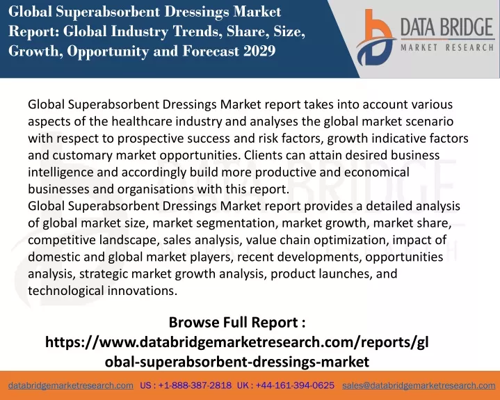 global superabsorbent dressings market report