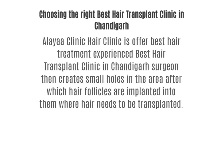 choosing the right best hair transplant clinic