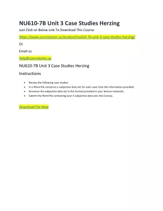 nu610 7b unit 3 case studies herzing just click