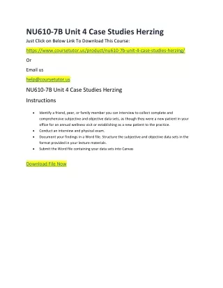 nu610 7b unit 4 case studies herzing just click