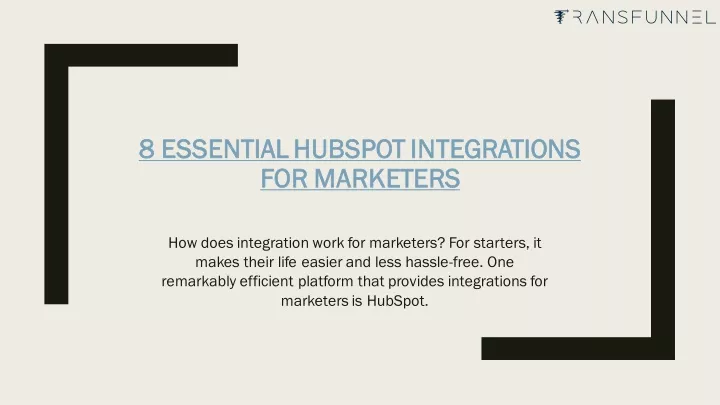 8 essential hubspot integrations 8 essential