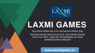 Play Online Matka like a Pro - Laxmigames