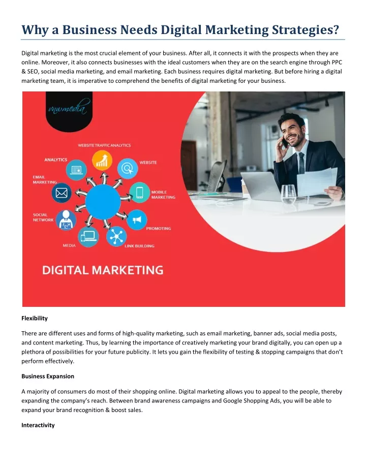 why a business needs digital marketing strategies