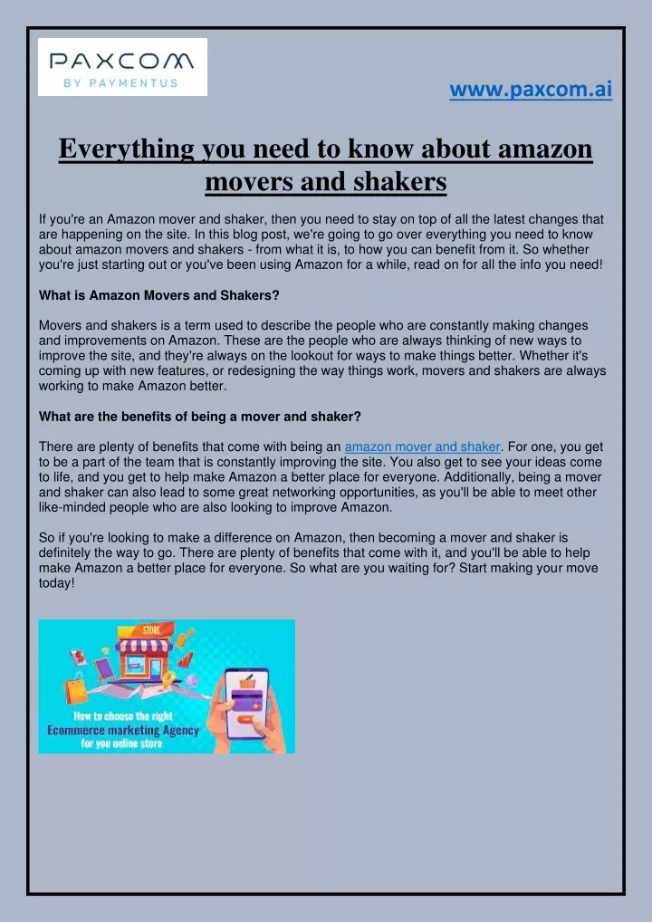 PPT Everything you need to know about amazon movers and shakers