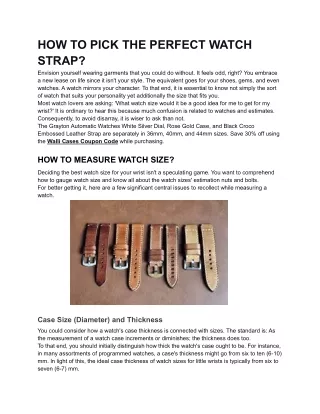 how to pick the perfect watch strap envision