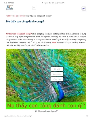 Mơ thấy con công đánh con gì_ - Kubet Ab