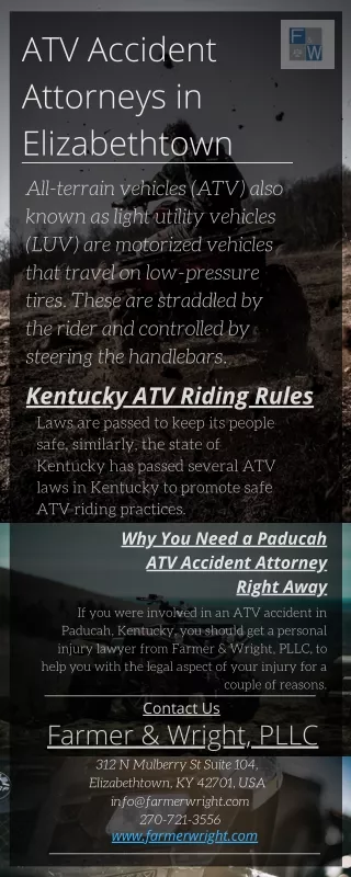 ATV Accident Attorneys in Elizabethtown KY