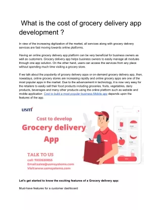 what is the cost of grocery delivery