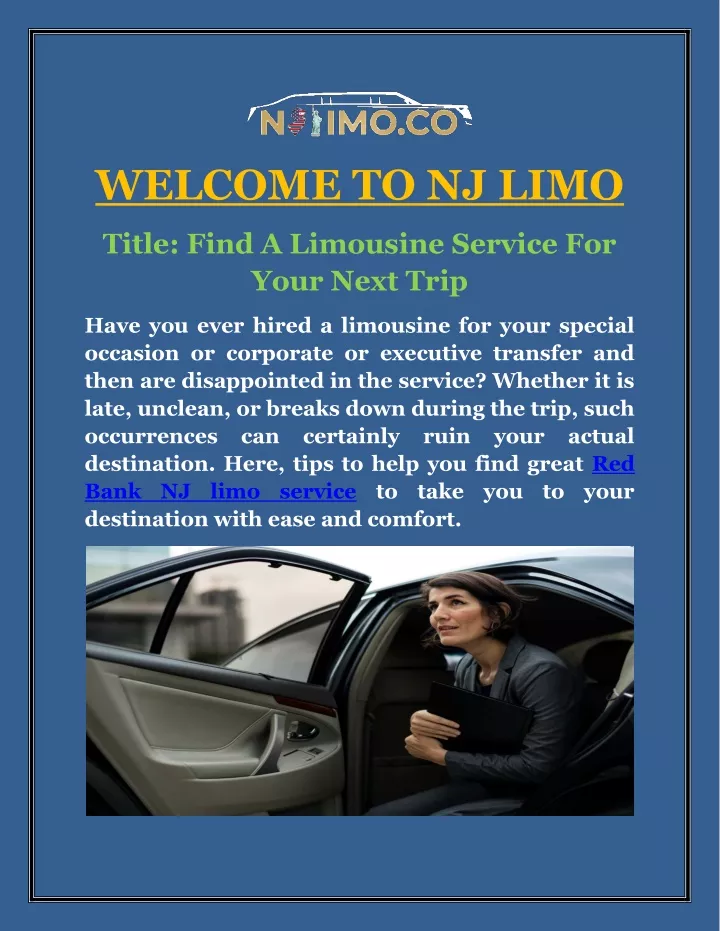 welcome to nj limo