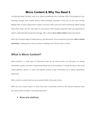 micro content why you need it