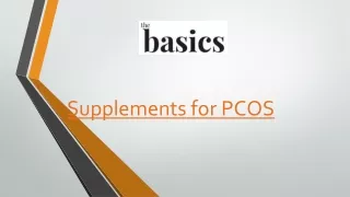 Suppliment for PCOS