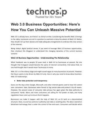 Web 3.0 Business Opportunities_ Here’s How You Can Unleash Massive Potential