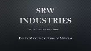 Diary Manufacturer in Mumbai - SRW Industries