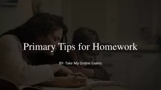 primary tips for homework