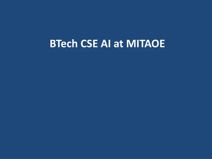 btech cse ai at mitaoe