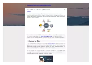 Top ways to become a freelance digital marketer ?