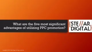 what are the five most significant advantages of utilizing ppc promotion