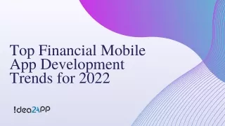 Top Financial Mobile App Development Trends for 2022