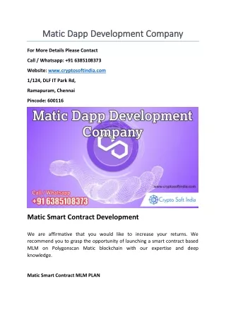 matic dapp development company matic dapp