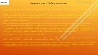 Should you have a YouTube song license