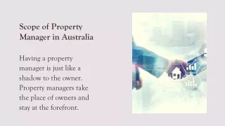 Scope of Property Manager in Australia