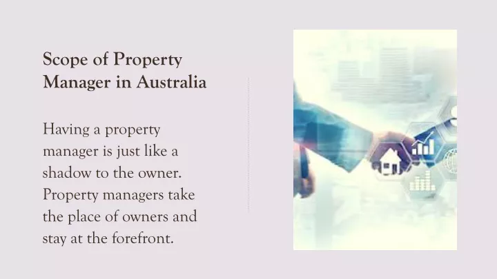 scope of property manager in australia