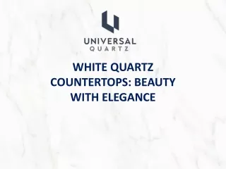 WHITE QUARTZ COUNTERTOPS- BEAUTY WITH ELEGANCE