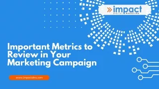Important Metrics to Review in Your Marketing Campaign