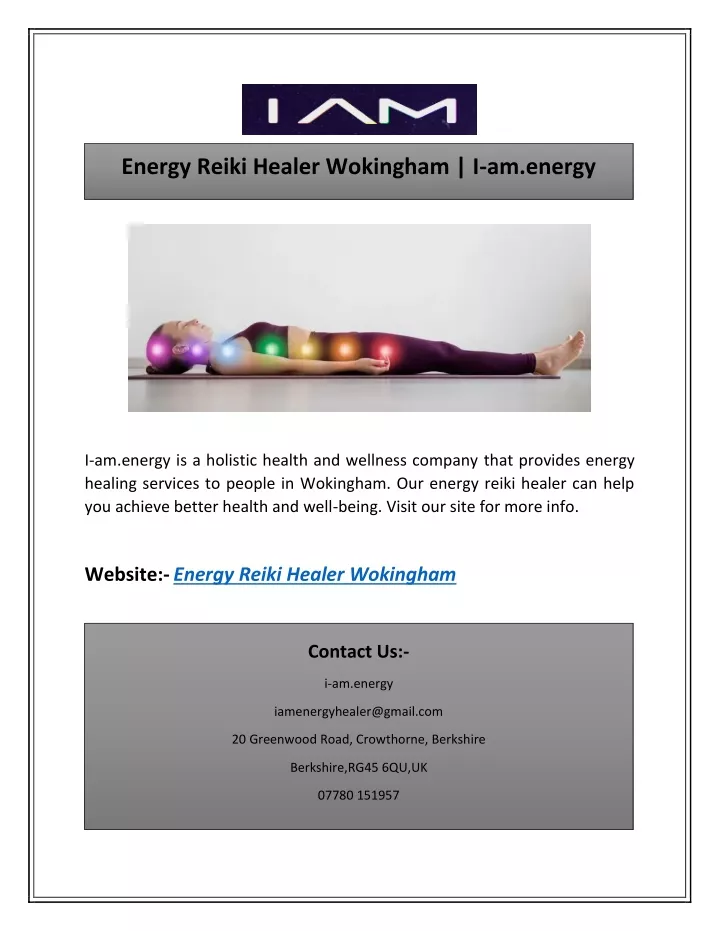 energy reiki healer wokingham i am energy