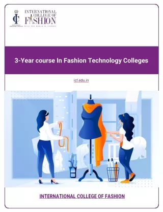 3-Year course In Fashion Technology Colleges