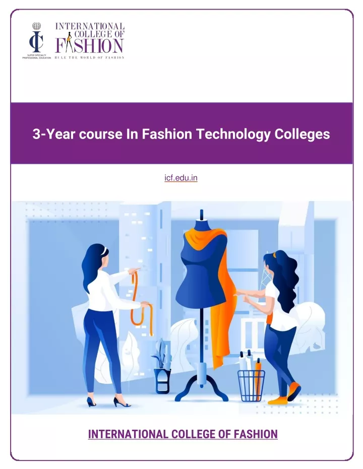 3 year course in fashion technology colleges