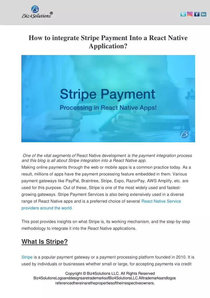 how to integrate stripe payment into a react