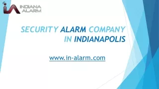 SECURITY ALARM COMPANY INDIANA